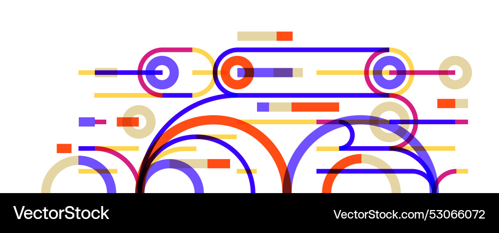 Geometric background with circles and lines art Geometric background with circles and lines art vector image