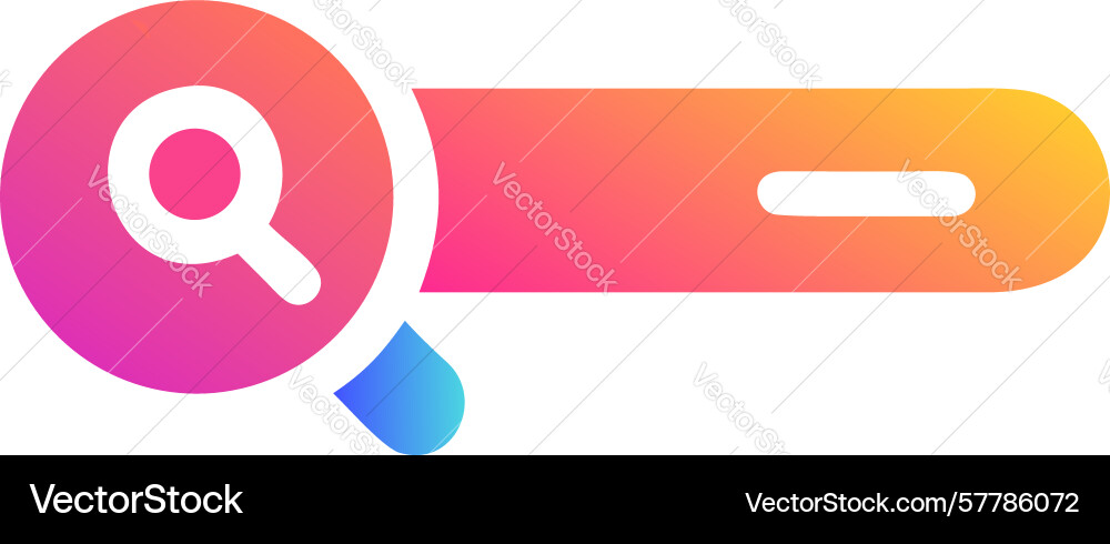 Sleek gradient search bar icon design generative vector image