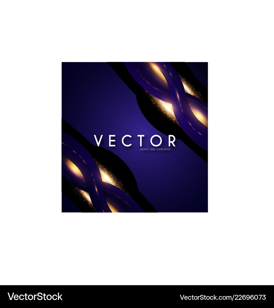 Abstract background with 3d elements and gold vector image