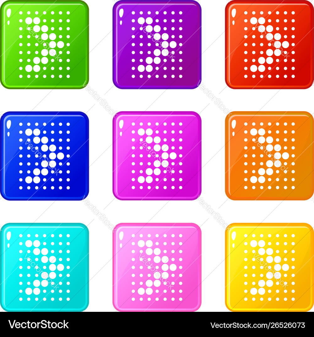 Design-Element mit Punkten Pfeil-Symbole setzen 9 Farbe Design-Element mit Punkten Pfeil-Symbole setzen 9 Farbe vektorbild