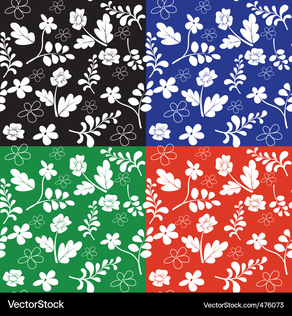 Floral Pattern Seamless Vector Image