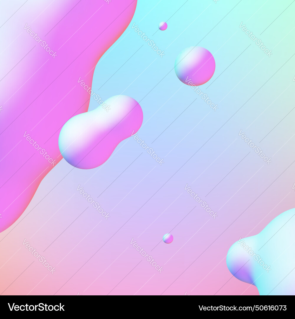 Fluid design liquid blobs with vibrant intense Vector Image