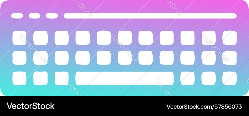 Gradient purple keyboard modern aesthetic input vector image