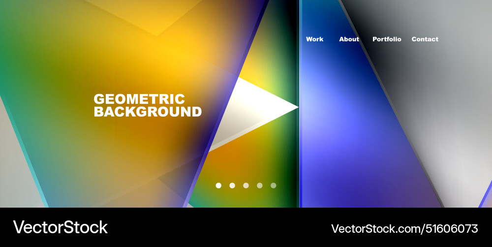 Gradient triangle geometric minimal wallpaper Vector Image