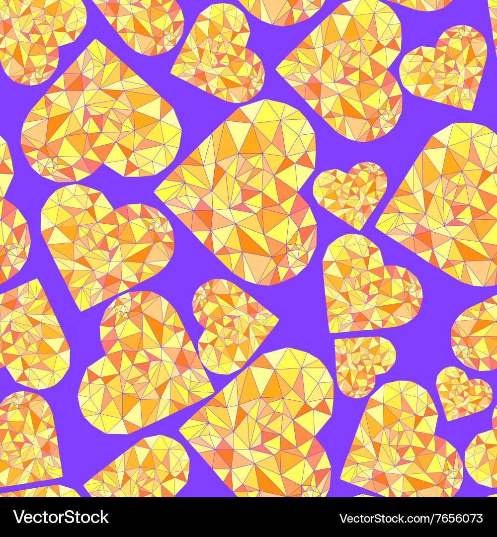 Polygonal heart wireframe mesh element vector image