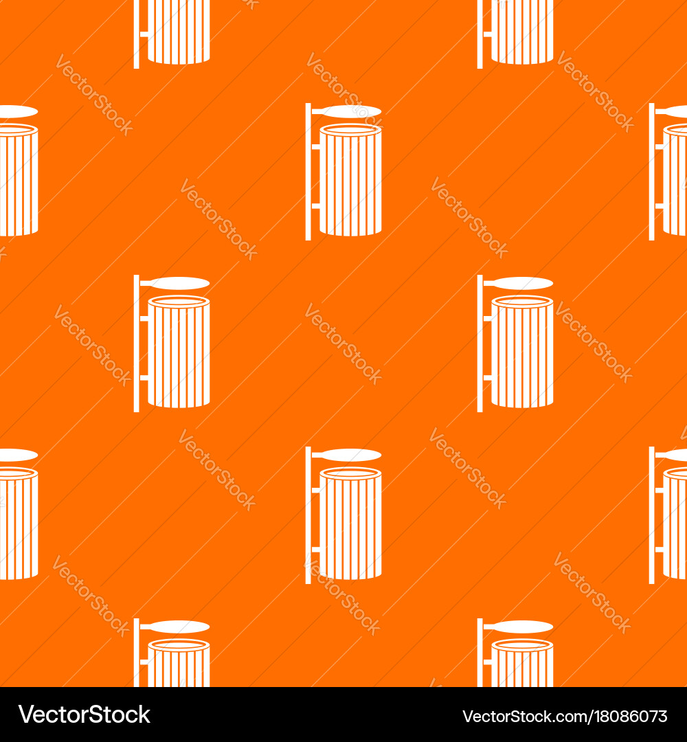 Public trash can pattern seamless Vector Image