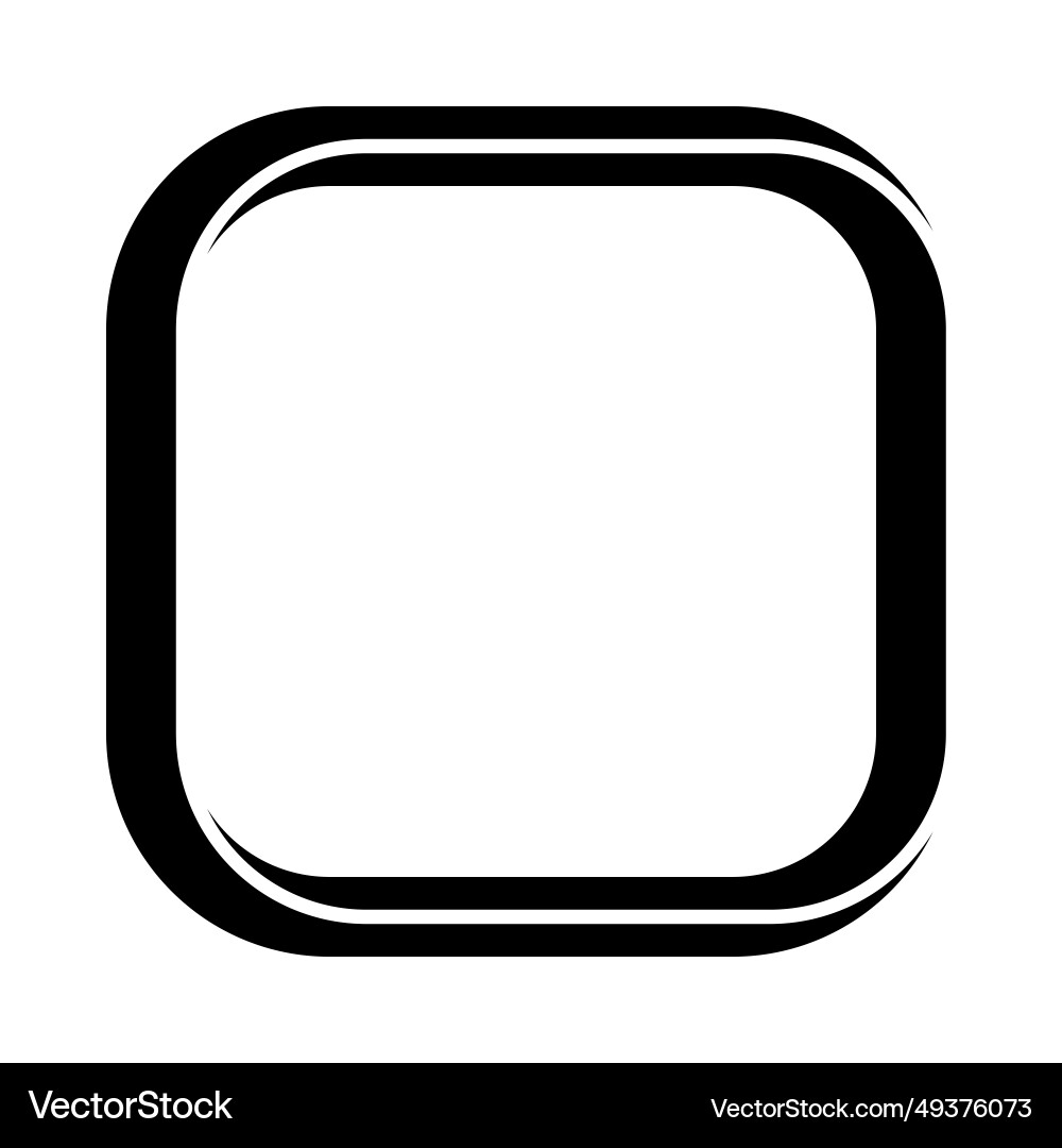 Rounded Square Frame Border vector image
