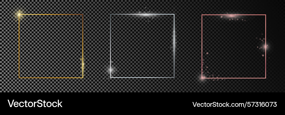 Set of three square frames Set of three square frames vector image