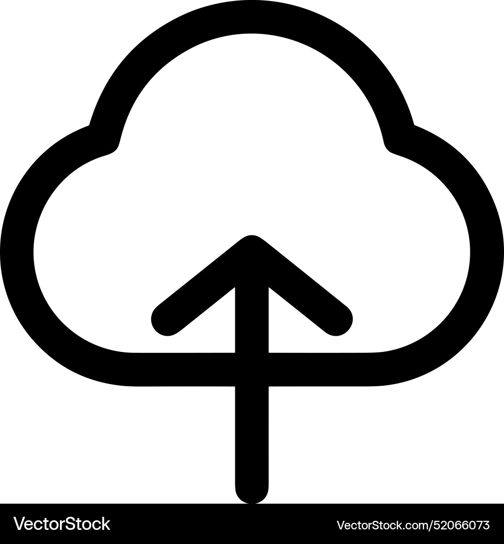 Upload outline icon symbol image Upload outline icon symbol image Vector Image