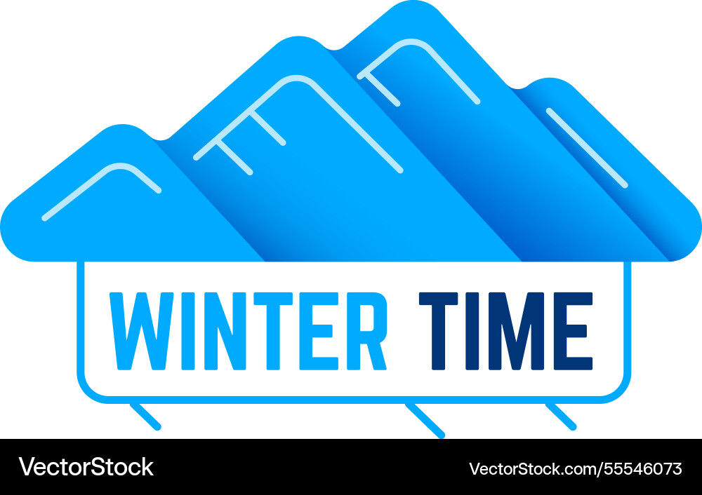 Wintered Logo mit stilisiertem Blau Wintered Logo mit stilisiertem Blau vektorbild