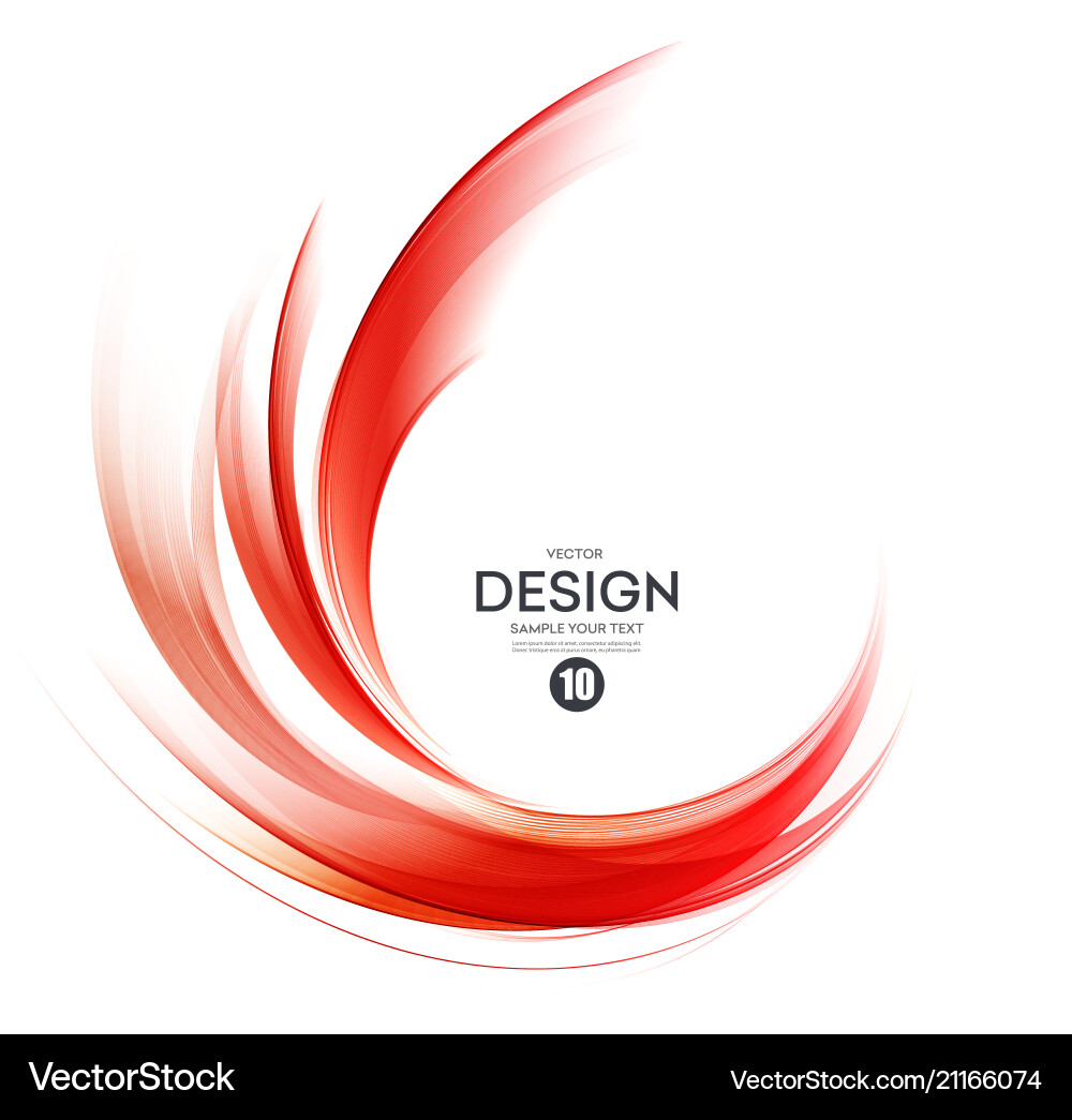 Abstract background red wavy Royalty Free Vector Image