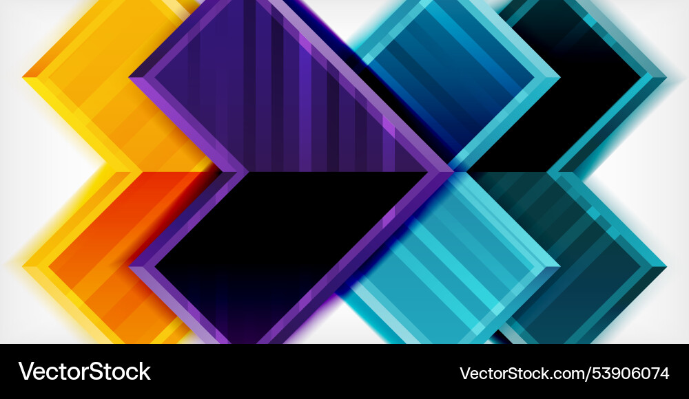 Arrow symbols created with 3d effects and line Vector Image