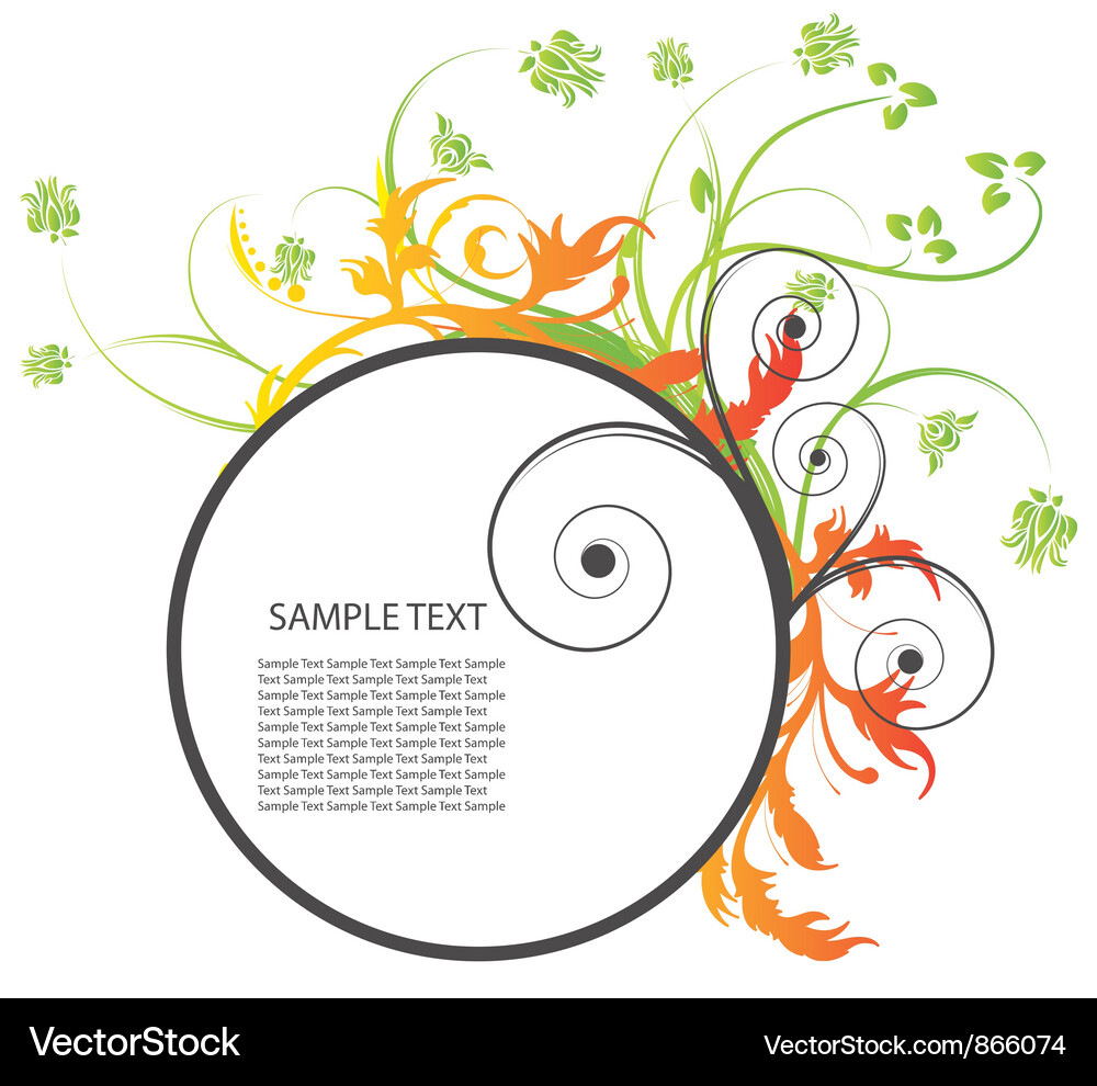 Floral frame Vector Image