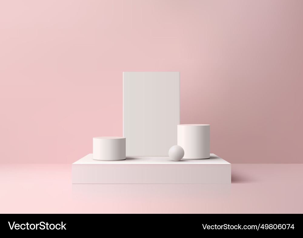 Minimal 3d product display podium abstract soft Minimal 3d product display podium abstract soft vector image