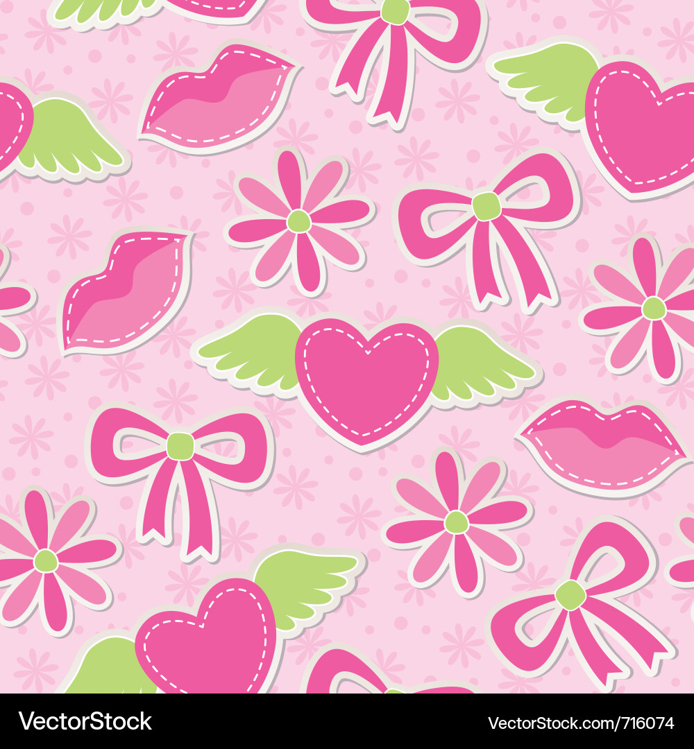 Pink Seamless Floral Pattern – Royalty-Free Vector | VectorStock