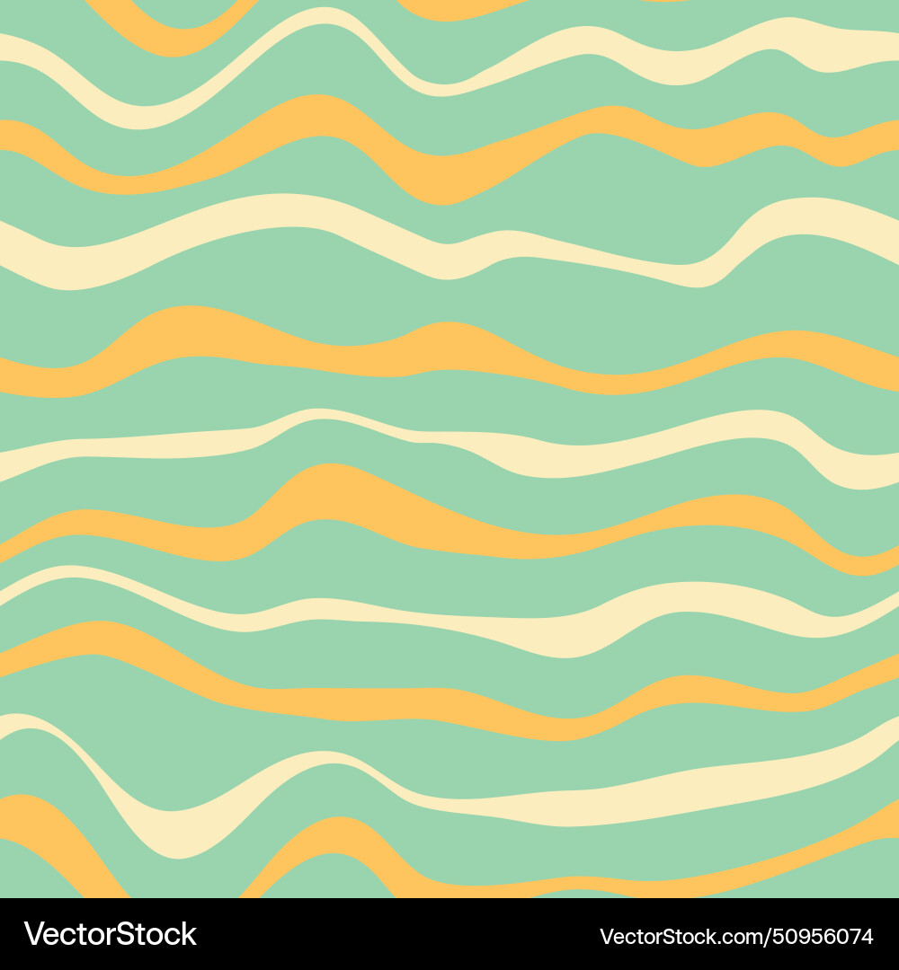 Retro wavy line seamless pattern distorted Retro wavy line seamless pattern distorted vector image
