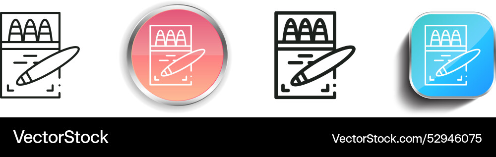 Cigars icon thin linear regular and button style Cigars icon thin linear regular and button style vector image