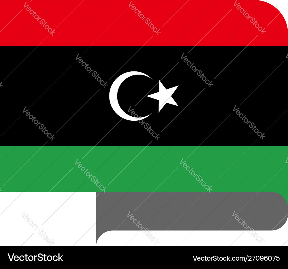 Flag horizontal shape pointer for world map Flag horizontal shape pointer for world map vector image