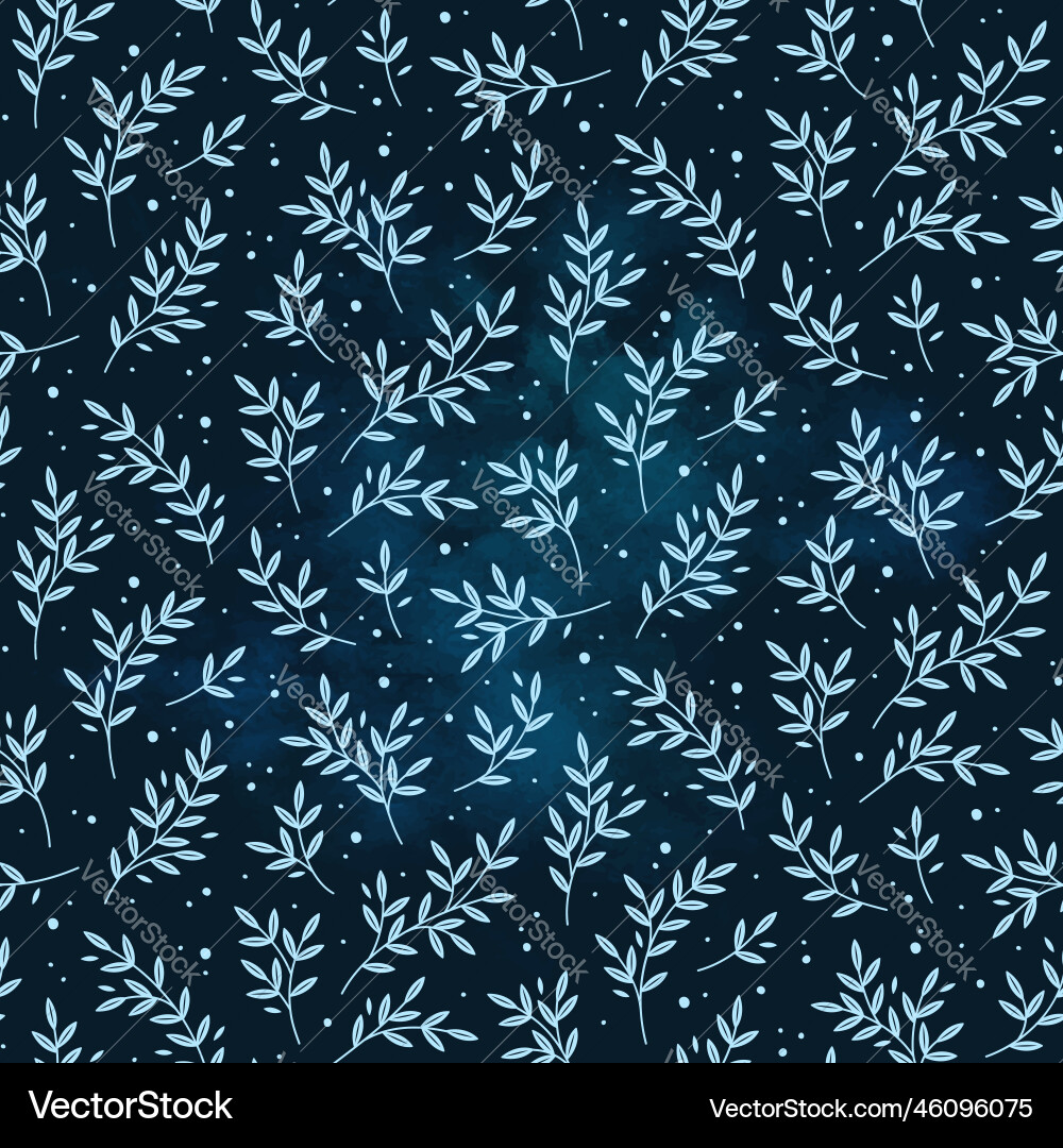 Hand drawn seamless pattern with branches Hand drawn seamless pattern with branches vector image