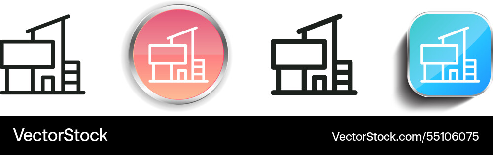 House icon thin linear regular and button style Vector Image