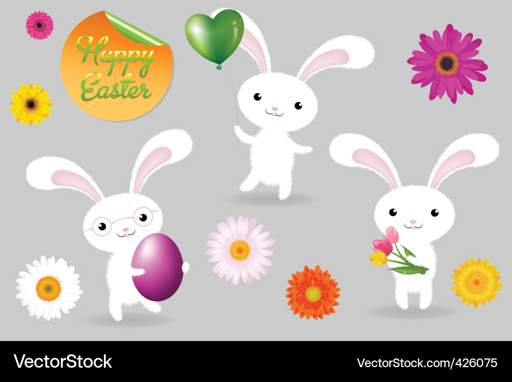 Rabbits Vector Image