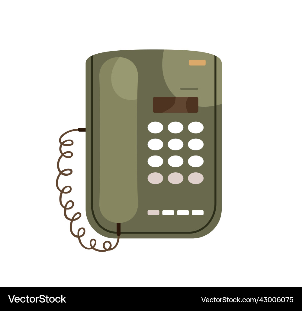 Retro touch tone push button telephone Retro touch tone push button telephone vector image