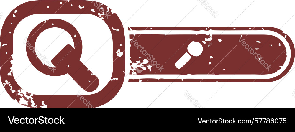 Rustic grunge search bar icon design generative ai Vector Image