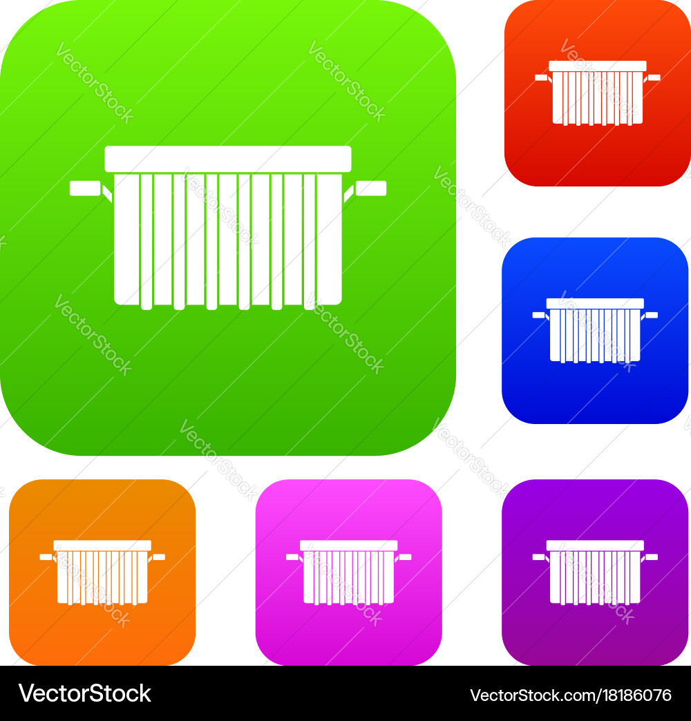 Garbage tank set color collection vector image