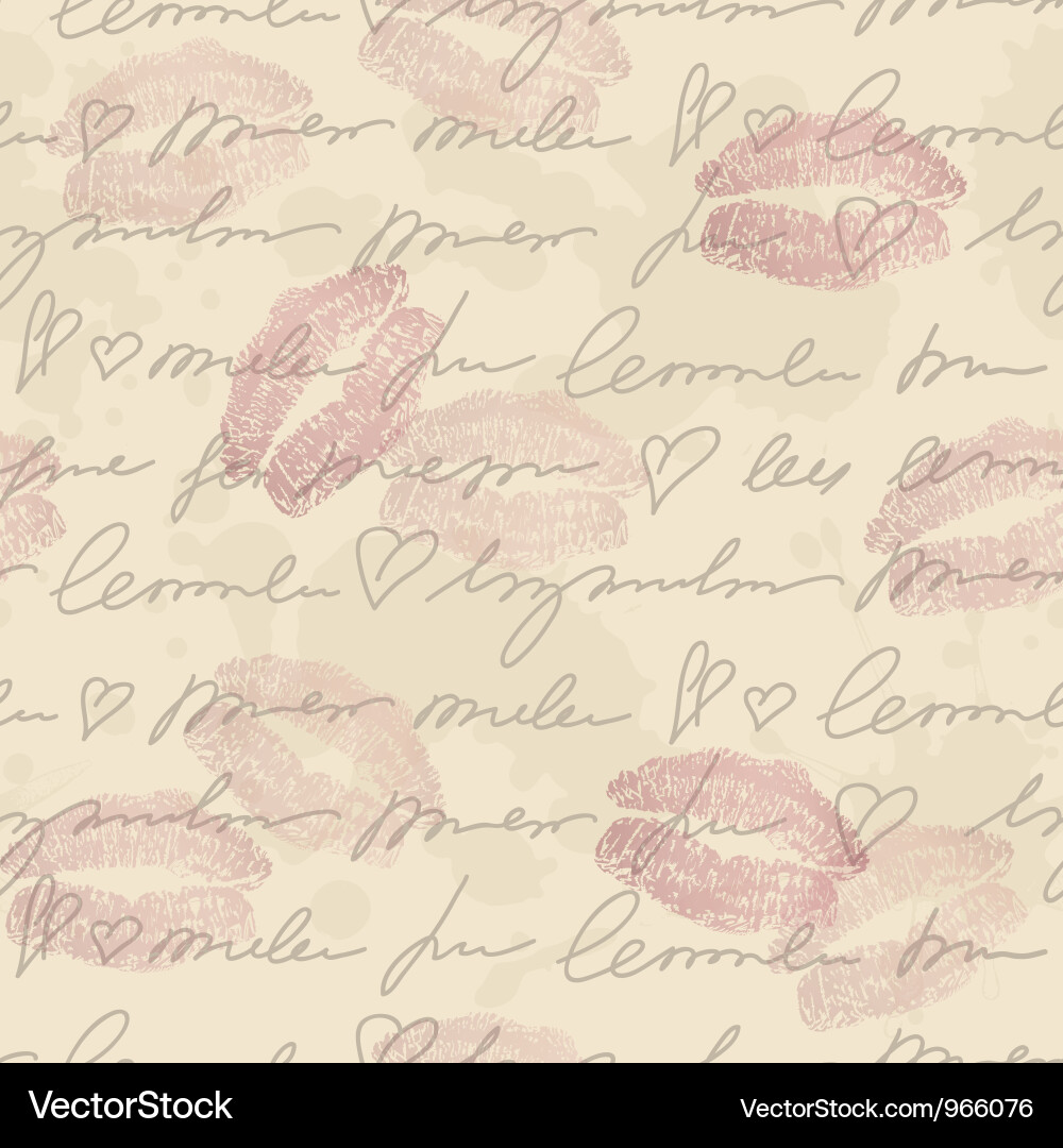 Pattern with hand writing elements vector image