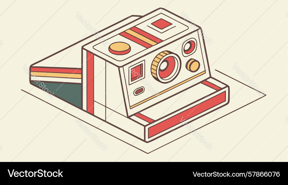 Retro stereo cassette player design generative ai Vector Image