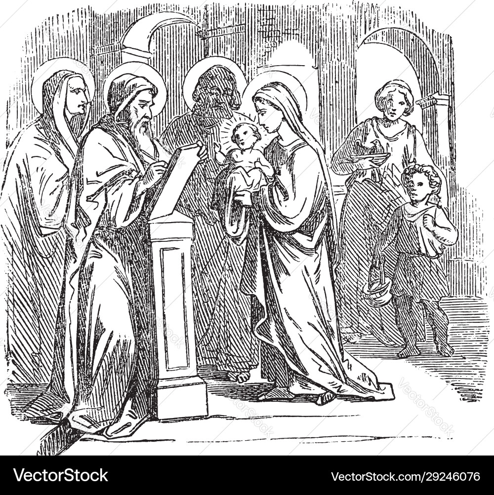 Vintage drawing biblical story baby jesus Vintage drawing biblical story baby jesus vector image