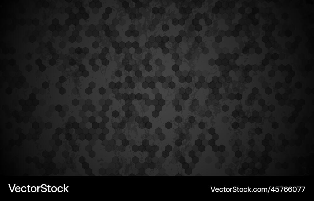 Black hexagon background random hexagonal tiles Black hexagon background random hexagonal tiles vector image