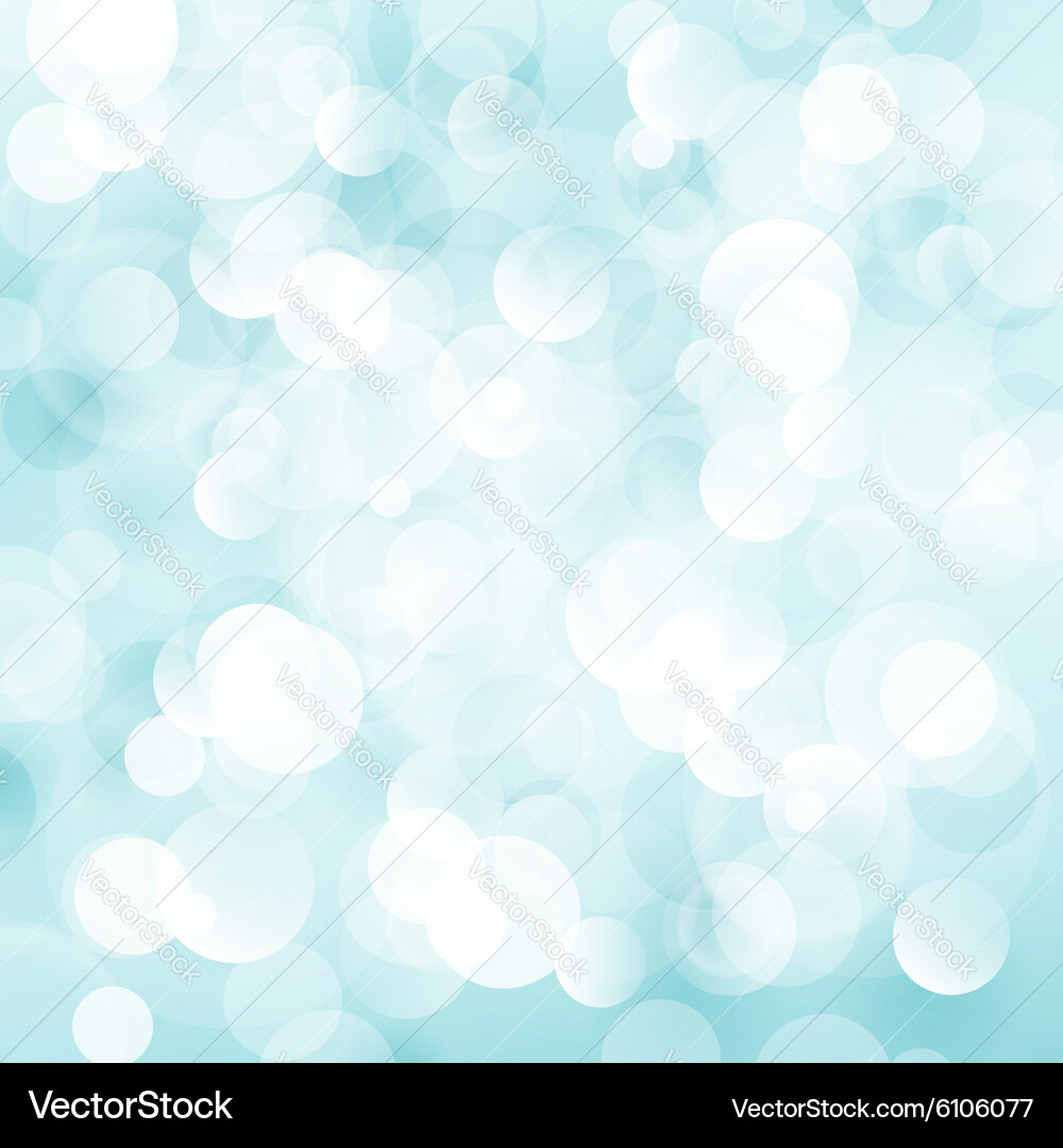 Cyan Bokeh Lights Abstract Background Vector Image