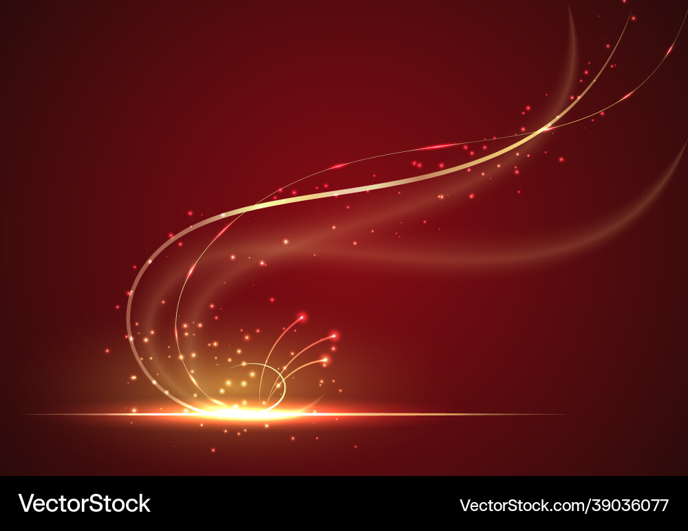 Flowing lines and highlights on a red background Flowing lines and highlights on a red background vector image