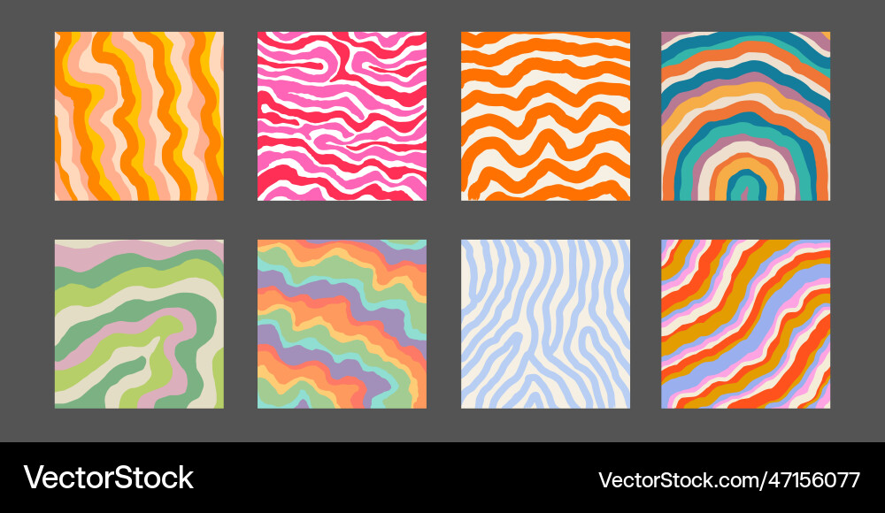 Groovy Psychedelic Patterns vector image