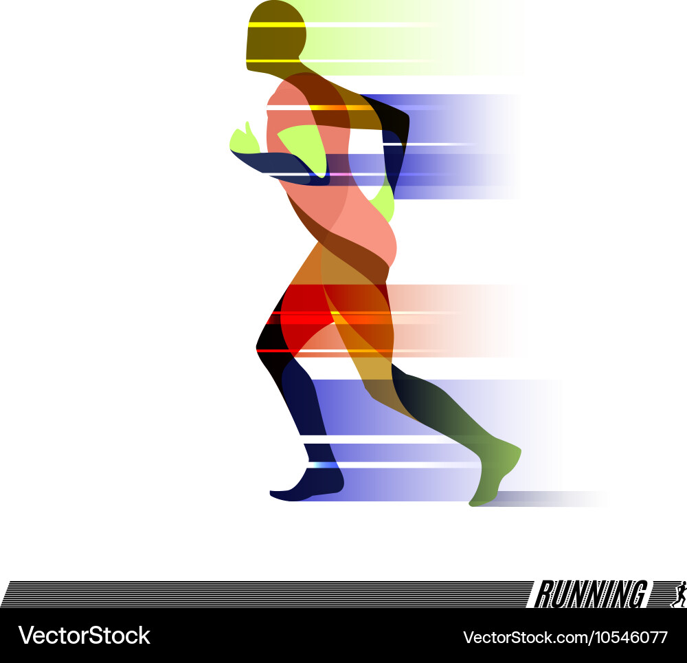 Running Man Icon - Speed and Motion vector image
