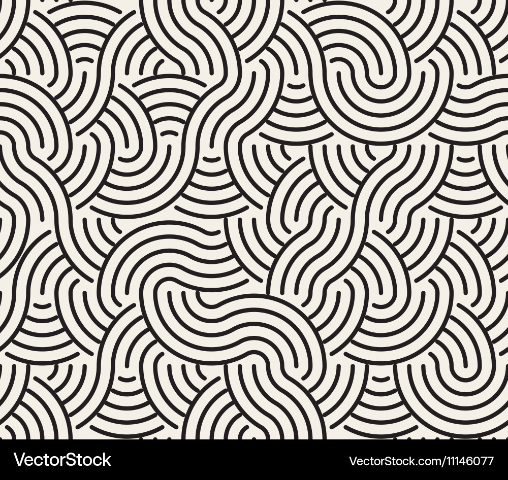 Seamless black and white irregular arc Royalty Free Vector