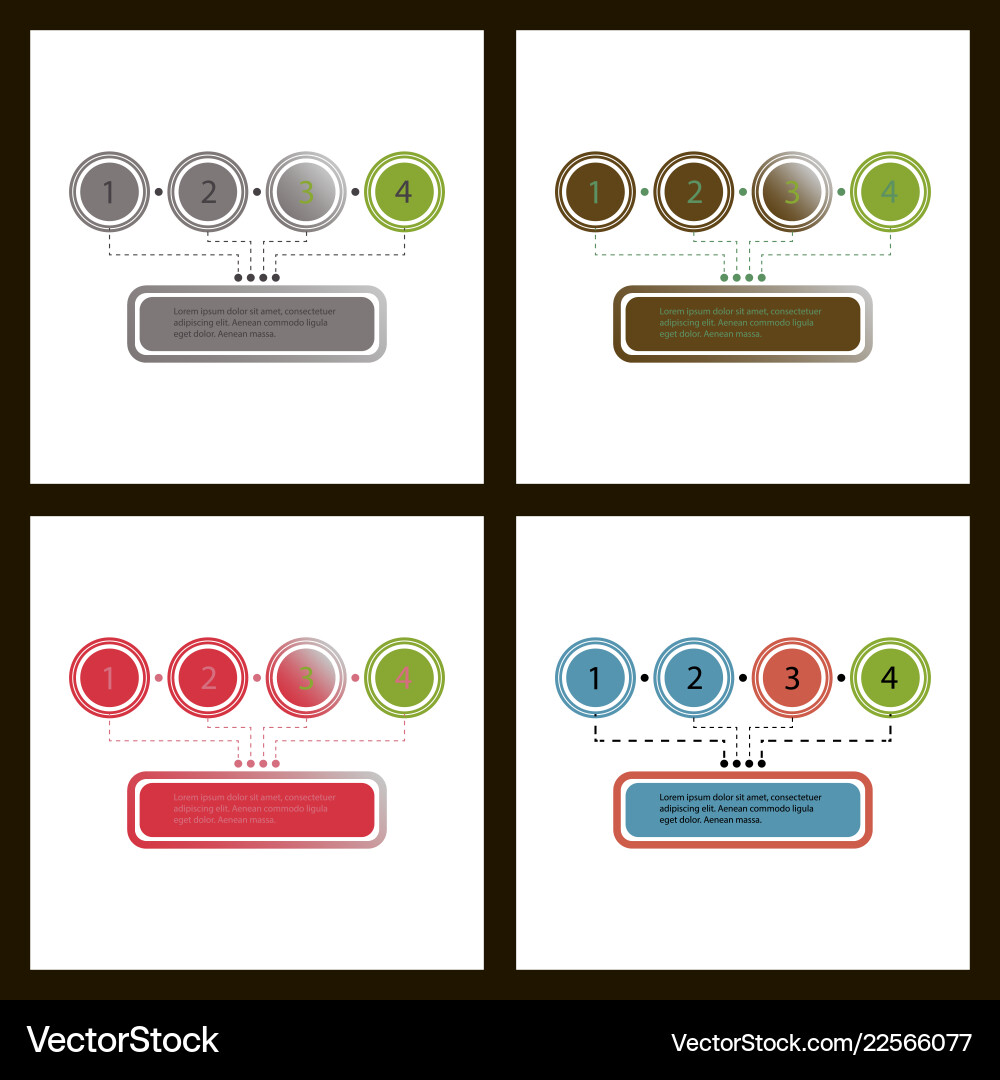 Set of abstract infographics number options vector image