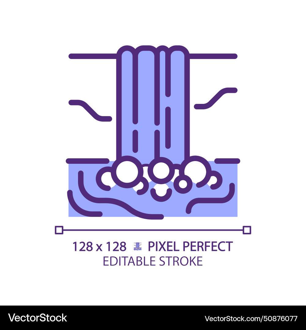 Waterfall rgb color icon Royalty Free Vector Image