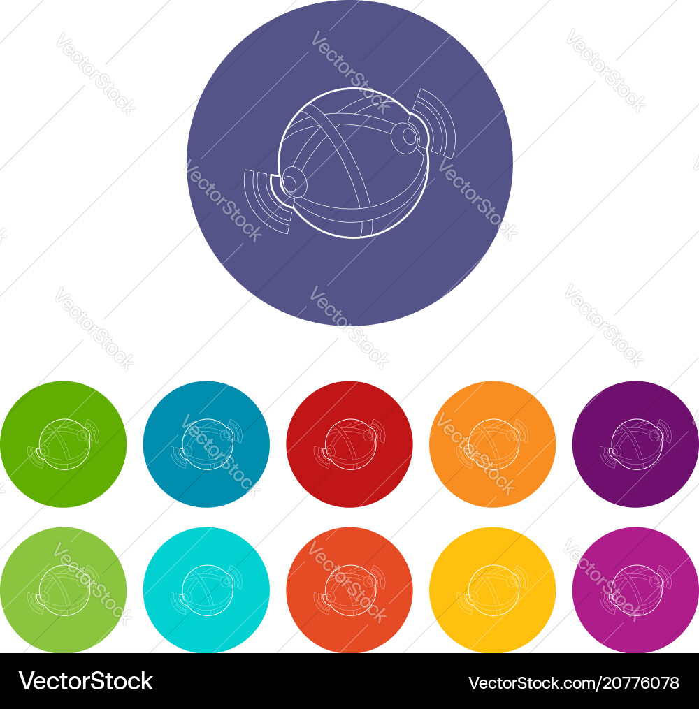 Globe database icon outline style Globe database icon outline style vector image