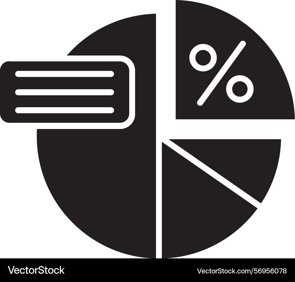 Pie graph icon design Vector Image