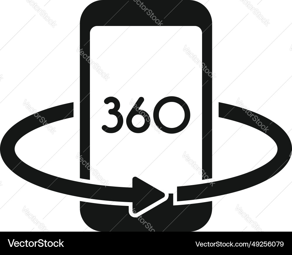 360 phone simulation icon simple augmented vector image