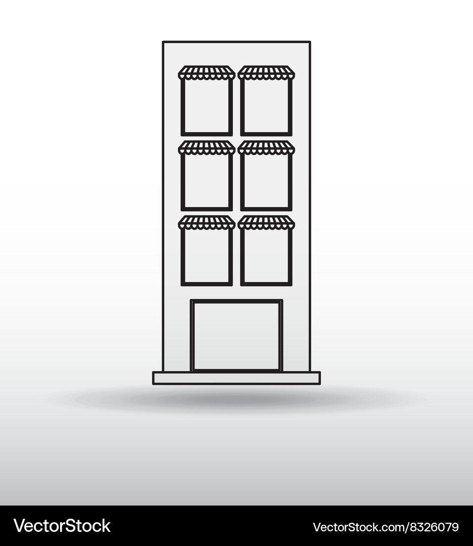 Building front design Vector Image