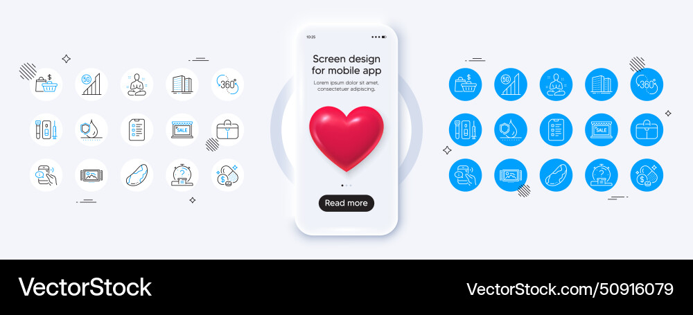 Checklist sale and 5g wifi line icons for web vector image