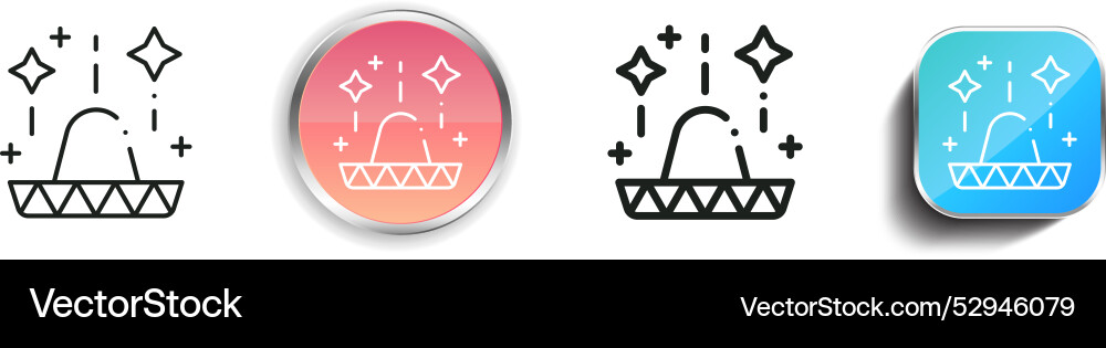 Cinco de mayo icon thin linear regular and button Vector Image