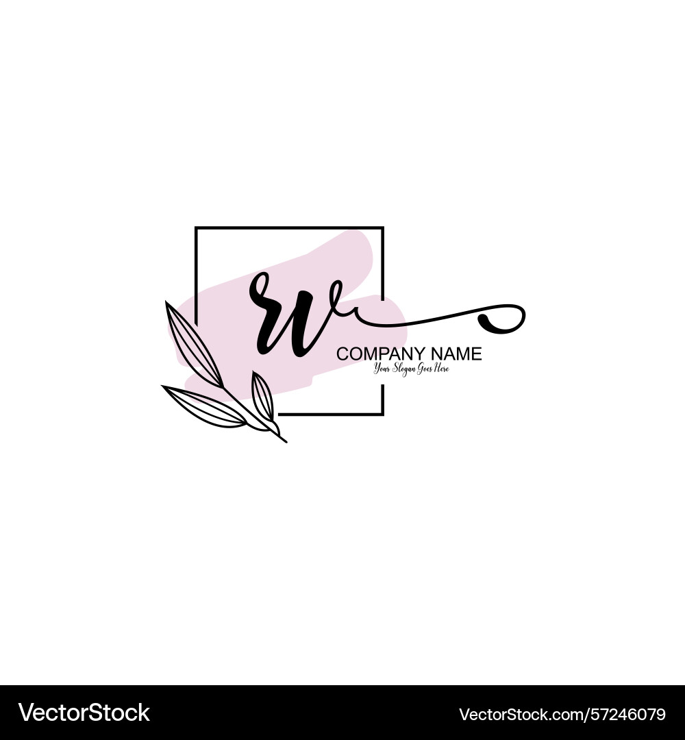 Modern botanical rv initial logo collection Modern botanical rv initial logo collection Vector Image