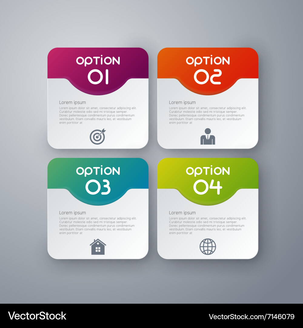 Modern Rounded Rectangle Layout vector image
