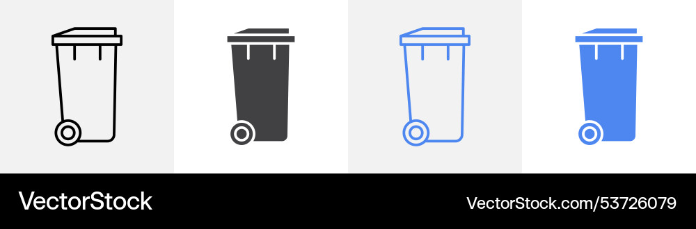 Trash can icon set use for web Vector Image