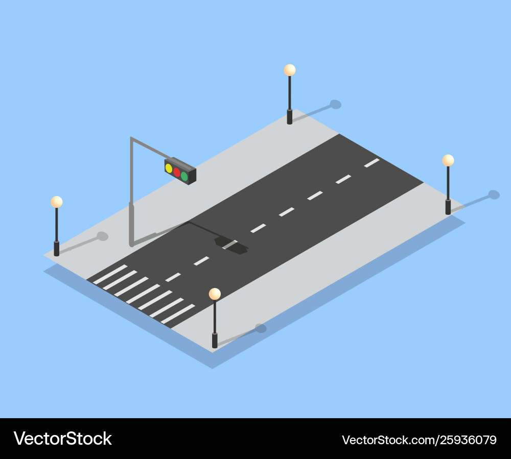 Urban city lane highway Royalty Free Vector Image