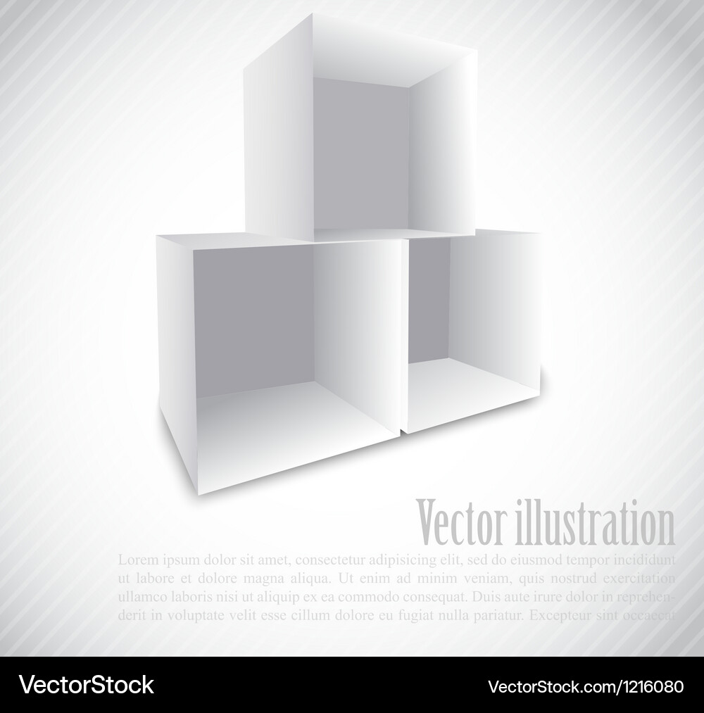 Background with cube Vector Image